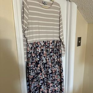 Dainty Jewells Stripe and Floral Dress